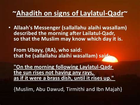 Signs of Lailatul Qadr – Shab E Qadr - Ahle Sunnatul Jamaat