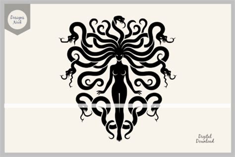 Medusa Svg File Clipart Silhouette Png Graphic By Designs Nook · Creative Fabrica