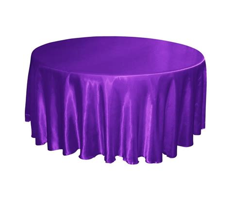 Regency Royal Purple Satin Round Tablecloths Table Cloth Wedding