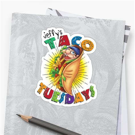 Jeffy Taco Tuesdays Funny Sml Character Sticker By Customos Redbubble