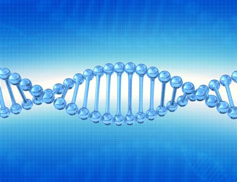 Dna Chain Illustration Blue Background 3d Render Illustration