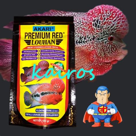 Jual Makanan Ikan Louhan Akari Premium Super Red Louhan Di Lapak Kairos