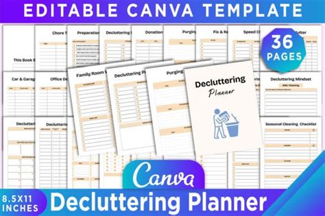 Decluttering Planner Canva Template Graphic By Kdp Gravity Creative