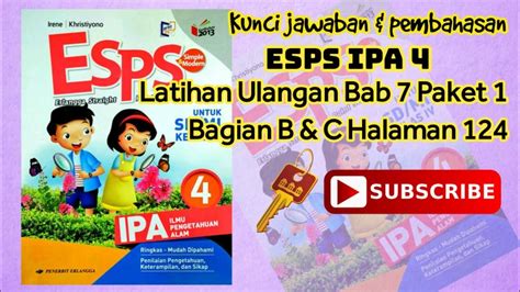 Kunci Jawaban Pembahasan ESPS IPA Kelas 4 Latihan Ulangan Bab 7 Paket