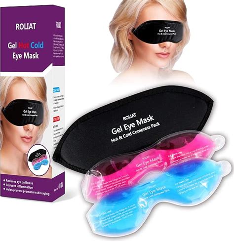 Roliat Gel Eye Mask Heated Eye Mask For Dry Eyes Cooling Eye Mask