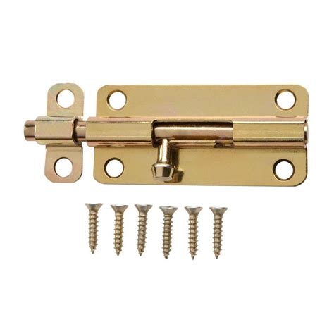 Everbilt 4 In Satin Brass Barrel Bolt 15139 The Home Depot