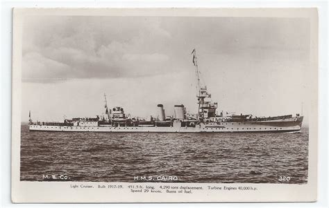 Royal Navy C Class Light Cruiser Postcards