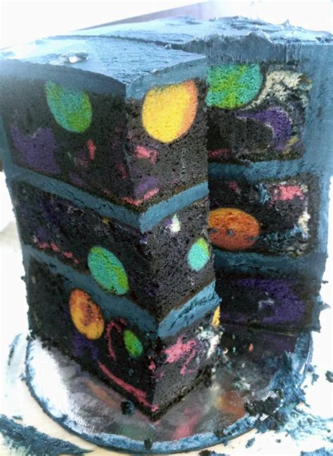 Incredible Space Cake Featuring A Beautiful Hidden Galaxy Inside That