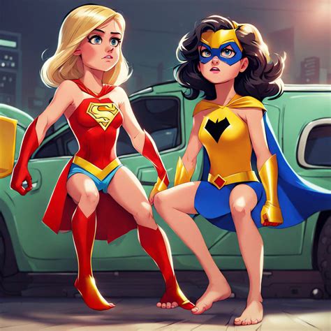Superhero Girls Barefoot And In Trouble By Mpkred6 On Deviantart
