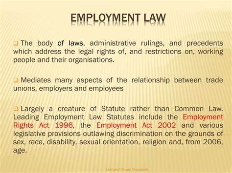 Ppt Employment Law Powerpoint Presentation Free Download Id 1631546