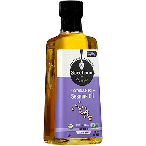 Spectrum Naturals Organic Unrefined Sesame Oil Cooking Oils And Sprays Foodtown