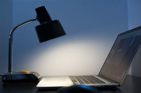 Laptop Desk Light Lamp Royalty Free Photo