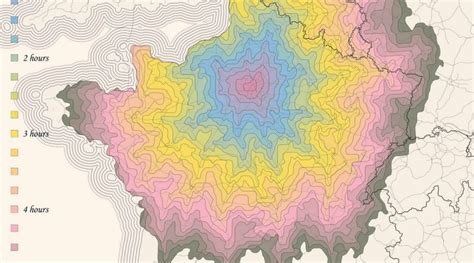 Isochrone maps - Vivid Maps