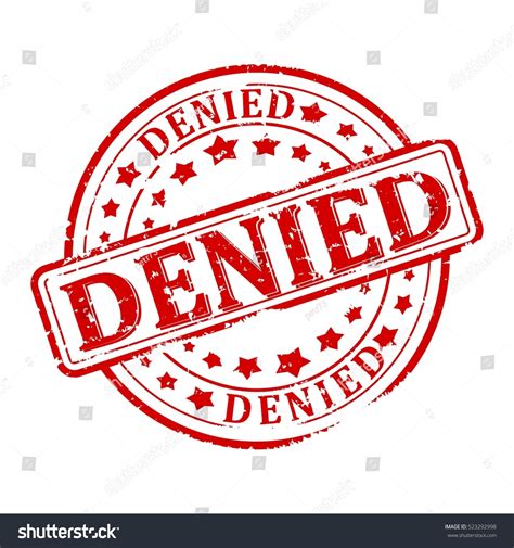 Scratched Round Red Stamp Word Denied Stock Vector Royalty Free