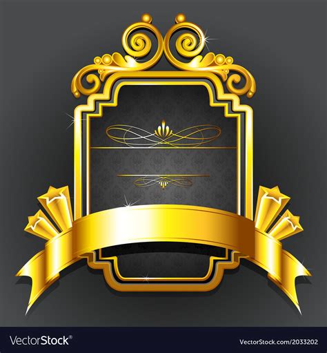 Golden Royal Badge Royalty Free Vector Image Vectorstock