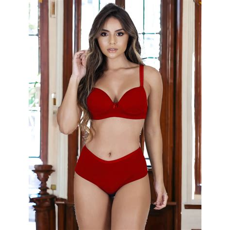 Conjunto Lingerie Bojo Sutiã e Calcinha Toda Micro Fibra Lisa