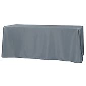 X Rectangular Oblong Gsm Polyester Tablecloth Pewter