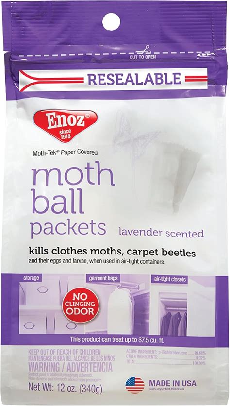 Enoz Lavender Scented Moth Ball Packets Kills Clothes