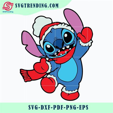 Stitch Christmas Svg Stitch Svg Christmas Svg Png Dxf Eps Digital