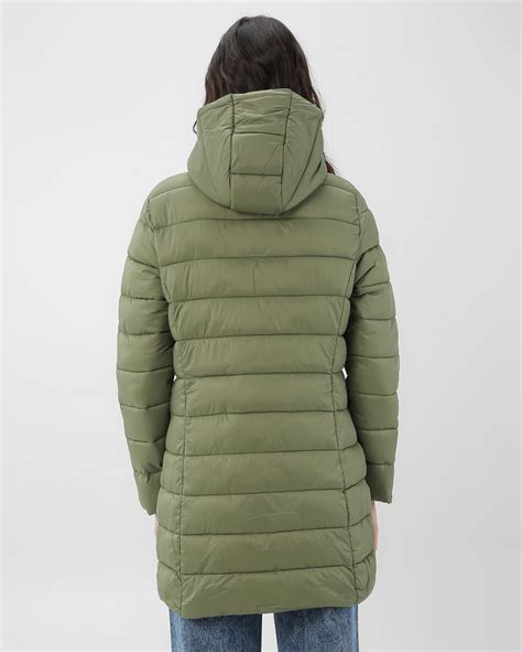 Riachuelo Casaco Puffer Longo Feminino Capuz Verde Ak By Riachuelo