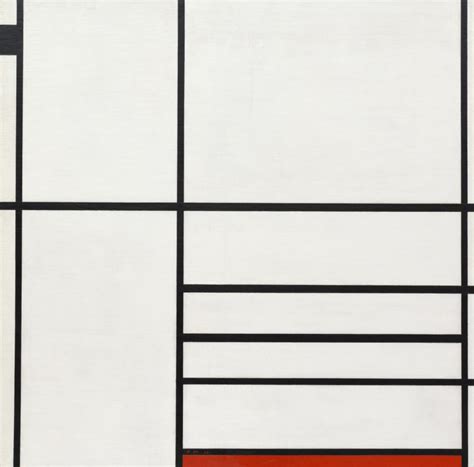 Piet Mondrian Composición con blanco negro y rojo 1936 104120 cm