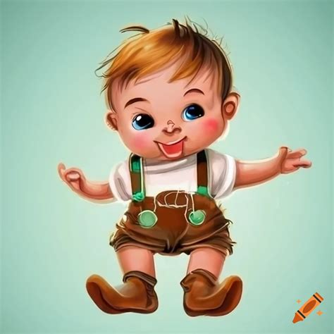 Funny Baby Boy Cartoon