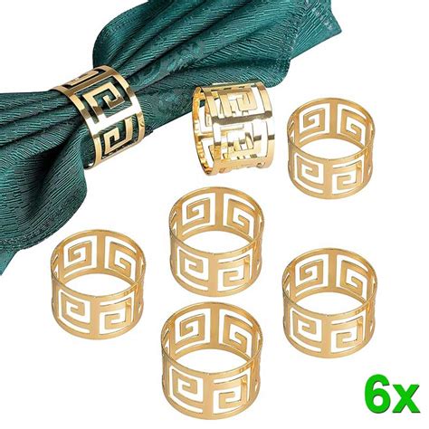 6Pcs Serviette Ringen Servet Houder West Diner Han Grandado