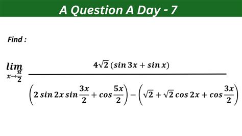 A Question A Day 7 Limits Jee Main Jee Advanced NDA MT Maths