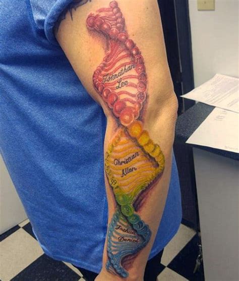 60 Dna Tattoo Designs For Men Self Replicating Genetic Ink