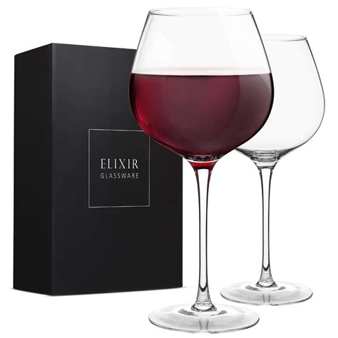 Buy Elixir Glassware Red Wine Glasses Large Wine Glasses Hand Blown