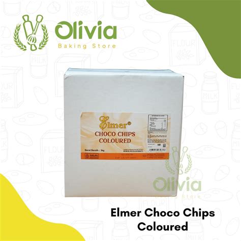 Jual Elmer Choco Chips Colour Half Round Bulat Gr Shopee