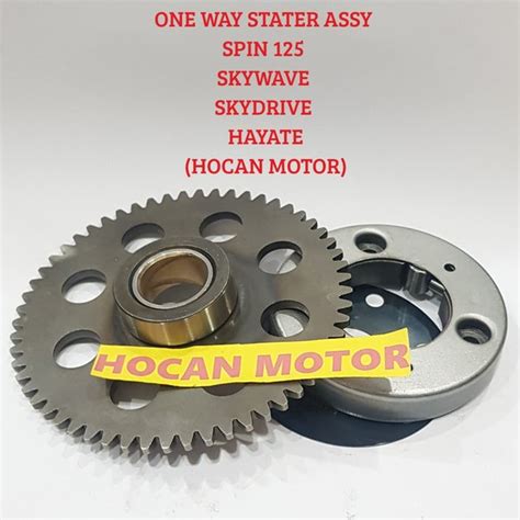 Jual One Way Assy Dan Gear Stater Besar Spin Sky Wave Hayate Dan Sky