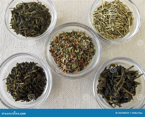 Green Tea Varieties Stock Photo - Image: 56438034