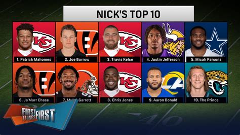 Patrick Mahomes Travis Kelce And Chris Jones Headline Nicks Nfl Top 10