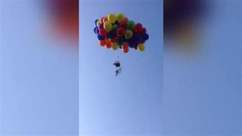 Man Arrested For Flying Helium Balloon Assisted Lawn Chair Over Canada Video Dailymotion