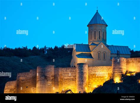 Old Town In Tbilisi By Night Stock Photo - Alamy