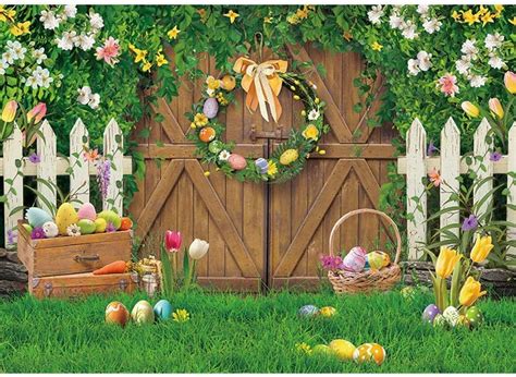 Amazon DHXXSC 7X5FT Spring Easter Backdrop Easter Garden