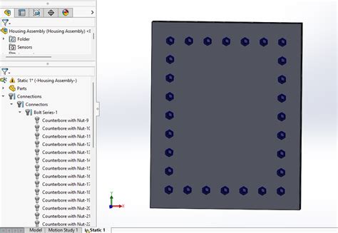 Creating Multiple Bolt Connectors In Solidworks Simulation