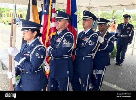 U S Airmen Of The Th Airlift Wing Honor Guard Detail Render