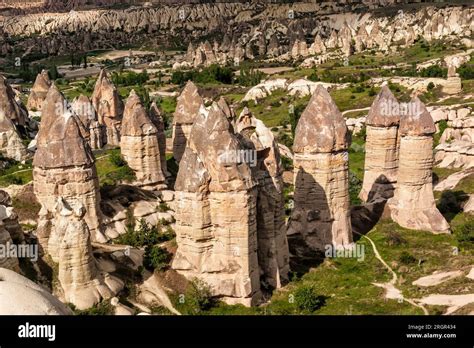 Rock formation Fairy Chimneys Ortahisar Göreme National Park