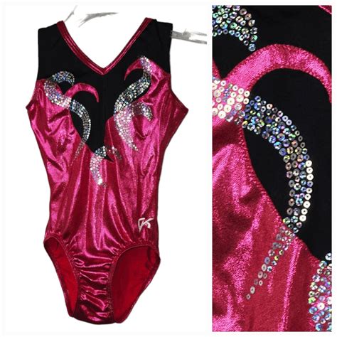 Gk Elite Axs Pink Sequin Gymnastics Leotard Mystique … Gem