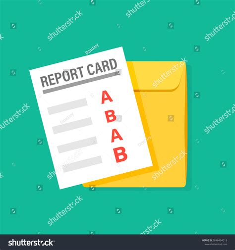 B Report Card Illustration Clipart Image Stock Vector (Royalty Free ...