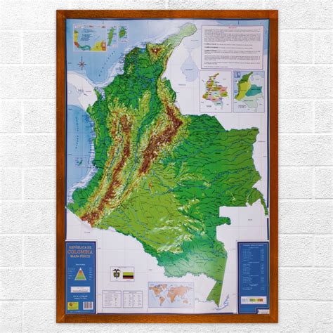 Mapa Físico en Alto Relieve Mapas Cartur Mapas fisicos politicos de