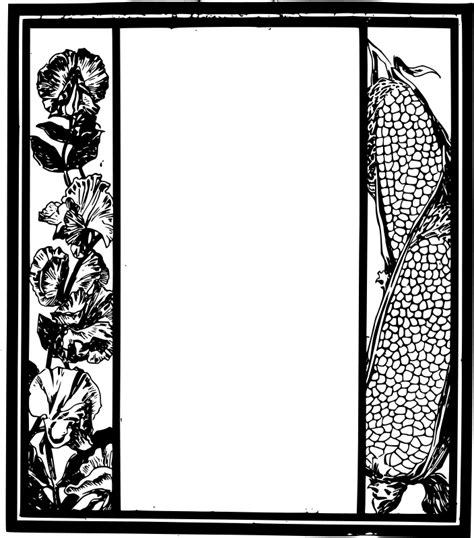 Garden Border Clip Art Black And White