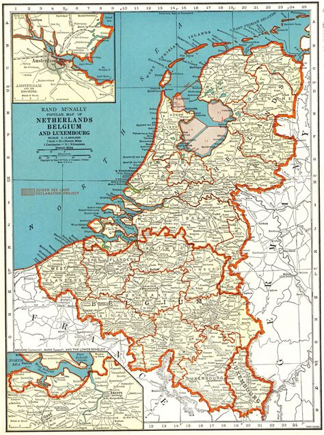 1936 Antique NETHERLANDS Map Of The Netherlands Belgium Map Etsy