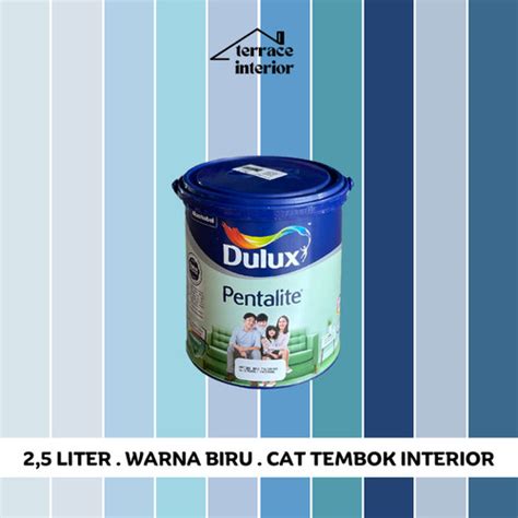 Jual Cat Tembok Dulux Pentalite Interior 2 5L Warna Biru Doff Matt