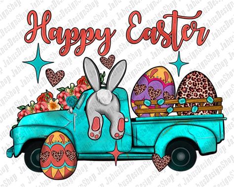 Happy Easter Bunny Tuck Png Sublimation Design Easter Sublimation Png