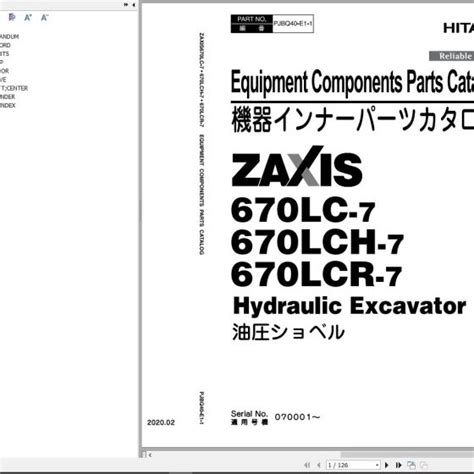 Hitachi Hydraulic Excavator Zx Lc Zx Lch Zx Lcr Technical