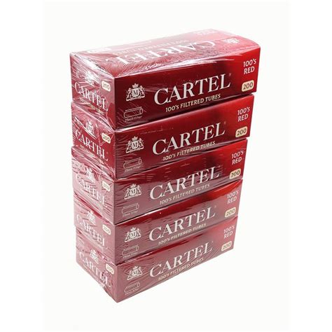 CARTEL Filter Tubes 100 Mm RED Extra Long Tubes With Extra Long Filt