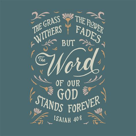 Isaiah 40 8 Bible Verse Design Scripture Type